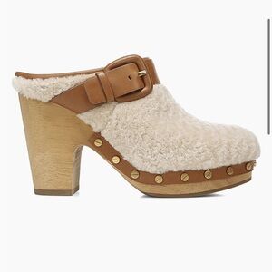 EUC Veronica Beard Dacey Shearling Mules